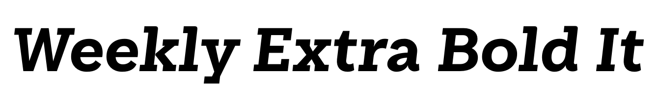 Weekly Extra Bold It